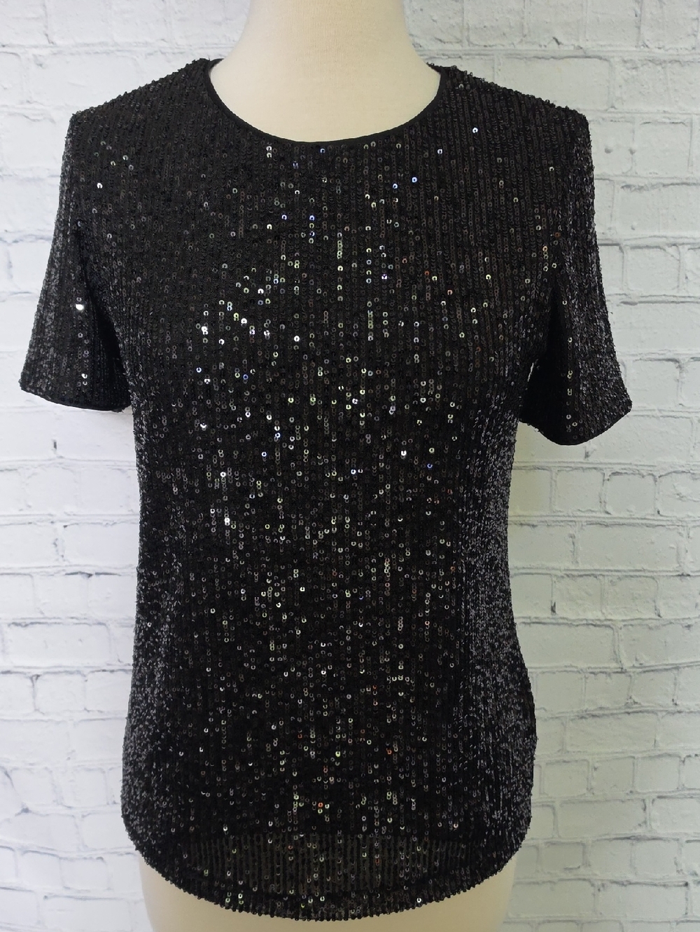 The Limited Black Sequin Top